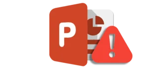 Значок ошибки при активации PowerPoint