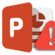 Значок ошибки при активации PowerPoint