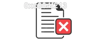Неудачная попытка активации с кодом 0xc004f213, которая требует дополнительных шагов для устранения проблемы.