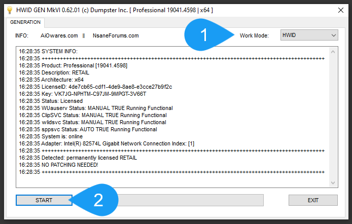 Работа с HWID G EN